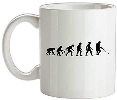 Evolution of Man Metal Detector - 10oz - Ceramic Mug for Coffee/Tea