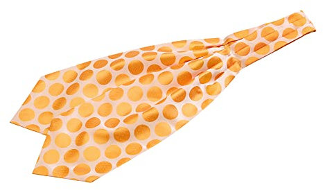 Allegra K Cravate Cravate pour homme Motif à pois Cravate Cravate Mariage Fête Casual Ascot Cravate, Orange, taille unique