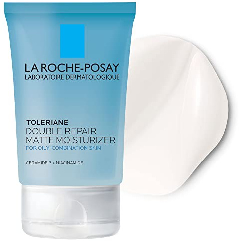 La Roche-Posay Toleriane Double Repair Matte Face Moisturizer, Daily Moisturizer For Oily Skin With Ceramide And Niacinamide For All Skin Tones, Oil Free, Non-Comedogenic