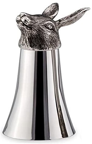H.Bauer jun. Edelstahlbecher Sturzbecher Figur Hase 200 ml - Schnapsbecher Edelstahl Jagd Wald Tiermotiv - ein Highlight zu jeder Party, Junggesellen-Feier, für Jäger, Sammler oder als Geschenk