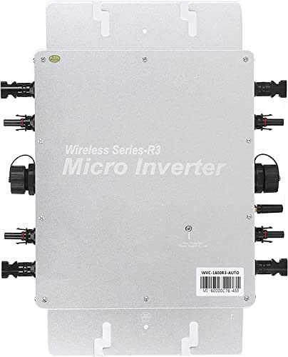 Onduleur Solaire Réseau, 1600W IP65 Étanche Tension AC D'identification Automatique Micro-Onduleur Haute Accélération, Système d'alimentation Solaire Photovoltaïque WiFi A