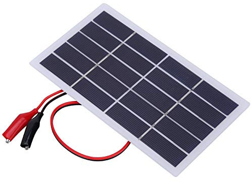 VBESTLIFE Mini Panel Solar de 2W 5V, Panel Solar de Bricolaje de Silicio Policristalino, Cargador de Batería de Panel Solar Portátil, 173x99 Mm