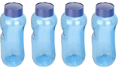 TWaLa Spar Set 4x 0,5L Tritan Trinkflaschen Greiner BPA frei enthält neue blaue Deckel mit integrierter Dichtung