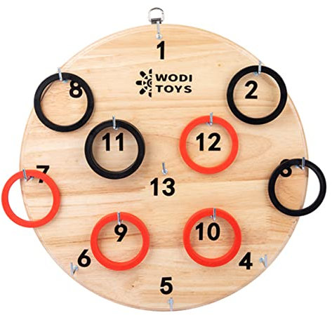 CLISPEED 1 Set Wooden Hook Toss Game for Adults Boys and Girls for Parties Camping Beaches