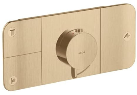 hansgrohe AXOR Starck One Thermostatmodul Unterputz für 3 Verbraucher, 45713140, Farbe: Brushed Bronze