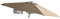 LBONG Parasol Mural en Aluminium, Parasol Mural de Balcon inclinable avec Support Mural pour Balcon ou Terrasse(250cm/8.2ft,Khaki)