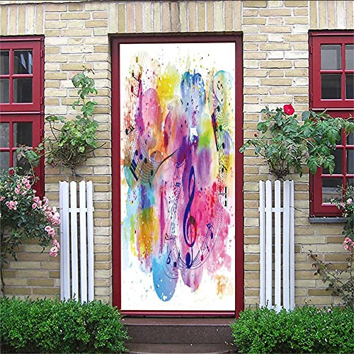 Türtapete Selbstklebend 77 X 200 Cm Graffiti-Hinweis Türtapete Selbstklebend Türposter,Fototapete Selbstklebend 3D Pvc Türaufkleber Diy Türbild,Türfolie Poster Tapete