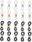 Gunwon 20pcs Adjustable Eyeglass Chains Ends Silicone Eyeglass Connector,Eyeglass Anti-Slip Ends Retainer Eyeglass Strap Holder Ends for Sunglasses Chain, Sports Eyeglasses Strap(black,white)