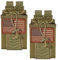 bvya 2 Pack Radio Tasche/Radio Halter Molle Taktische Radio Holster Einstellbare Interphone Aufbewahrungstasche Outdoor Sports Radio Tasche für Zwei Wege Walkie Talkie