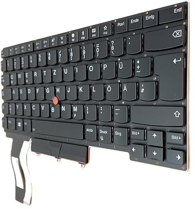 T-ProTek DE-Schwarz Tastatur mit Trackpoint kompatibel für Lenovo ThinkPad E14 (20T6000RGE)