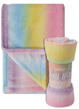 Lumaland Kuscheldecke für Kinder & Babys | Kinderdecke in der Größe 100 x 150 cm | Multifunktionelle Fleecedecke im Haus & im Kinderzimmer | Für Jungen und Mädchen aus Mikrofaser [Bunte Wohndecke]