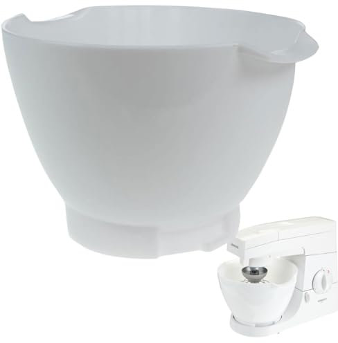 UTIZ Grand bol mélangeur rond blanc compatible (4,6 l) pour modèles Kenwood KM201, KM210, KM220, KM290, KM300, KM310, KM315