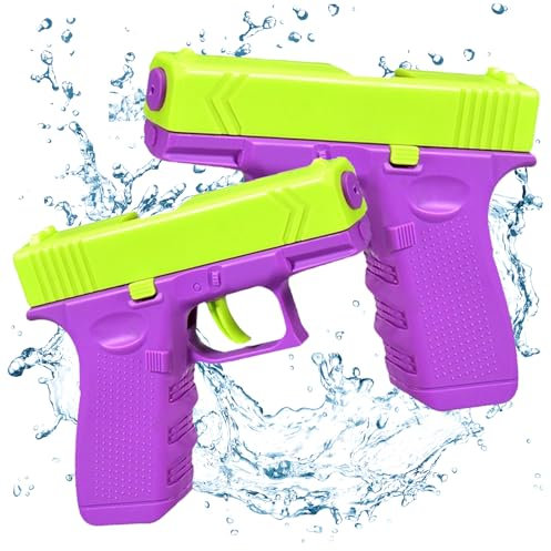 Water Gun Giocattoli,2 Pezzi Mini Pistola ad Acqua Bambini,Pistole ad Acqua in Plastica Pistola,Pistole Fucili ad Acqua Giocattolo,Pistola ad Acqua per Bambini Gioco,per Feste in Spiaggia