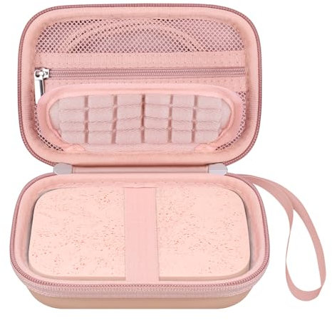 Elonbo Amberlit RG35XX 2024 Console de Jeu Portable Valise, Sac de Rangement de Voyage pour Console de Jeu Vintage IPS, Support de gestionnaire de Jeu vidéo Portable Classic Simulator, Or Rose