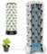Hydrokultur-Turm-Set, vertikaler Hydrokultur-Anbauturm für den Garten, Gemüsepflanzenturm als Geschenk für Gartenliebhaber, automatische Mini-Aeroponik,White-10floors