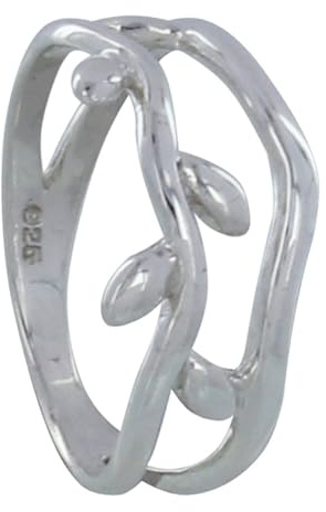 LES POULETTES BIJOUX - Sterling Silber 925 Ring Lorbeer - taille 54 (17.2)