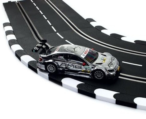 Overdrive-Racing Curbs für Carrera 124 132 EVO '2 Meter Schwarz-Weiß' Randstreifen Randsteine Slotcar Bordstein Kurven Gerade