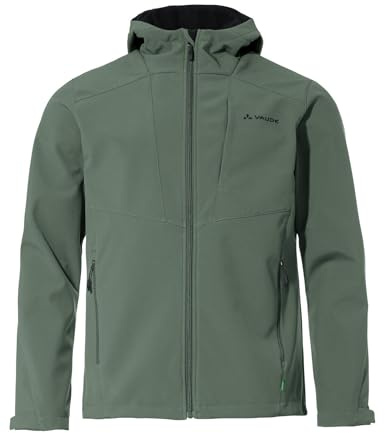 VAUDE Herren Softshelljacke Cyclone Hooded Jacket, winddicht, atmungsaktiv, wasserabweisend und warm, agave, XXL