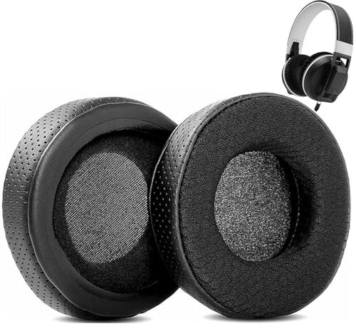 DowiTech Atmungsaktive Ersatz-Ohrpolster Kompatibel mit Sennheiser Urbanite XL Kopfhörer Ohrpolster mit Netzgewebe/gelochtem Proteinleder und Memory-Schaum