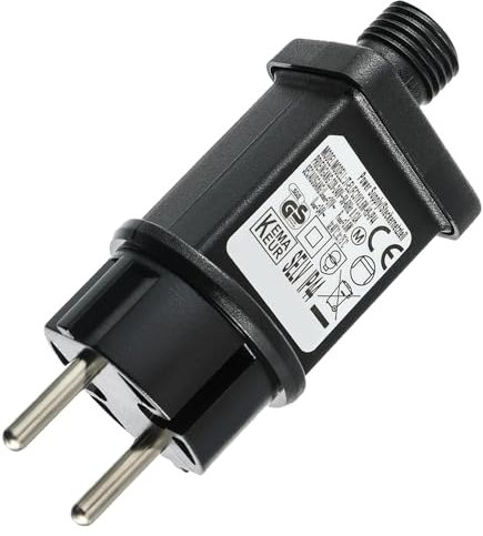 SIGANDG 31V 3.6W Fuente de Alimentación, IP44 Transformador Luces Navidad Adaptador con 8 Modos Función de Memoria y Temporizador, Adecuado Para Luces navideñas, luces de hadas, luces de cortina