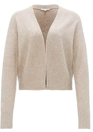 OPUS Damen Strickjacke | Cardigan DAMETTA Loose mit Glitzer Details Ivory, 40