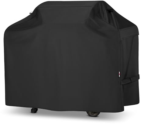 Unicook Grillabdeckung Wetterfest 152x58x107cm, Wasserdicht Grillhaube UV-beständigem Oxford Gewebe, Winddicht Reißfest Gasgrill Schutzhülle Abdeckplane für Weber, Enders, Char Broil Grills