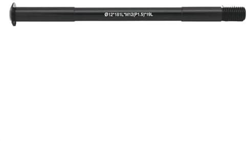 YETGFBH Fahrradachse, Steckachsadapter Fahrrad Vorne Hinten Steckachse Ersatz 12/15mm 122-181L P1.5/P 1,75 Legierung MTB Rennrad Quick Release Naben Rohr Welle(12x181LxM12 (P1.5) x19L)