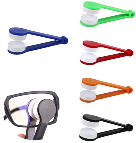 5 Stück Mini Brillenreinigungsgerät, Peeps Brillenreiniger, Brillenputz Bürste, Brille Reinigen Set, Tragbare Bürste In Verschiedenen Farben, Geeignet Zum Reinigen Von Brillen Und Sonnenbrillen