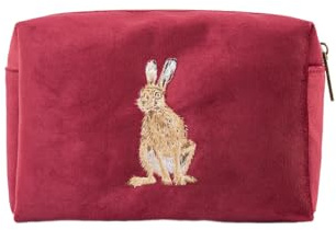 Wrendale Designs by Hannah Dale 'Golden Hour' Hare Embroidered Make Up Bag