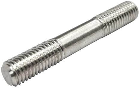 10 barre filettate a doppia estremità in acciaio inossidabile | Bulloni prigionieri con barra filettata a doppia testa for uso industriale(M3 65mm)