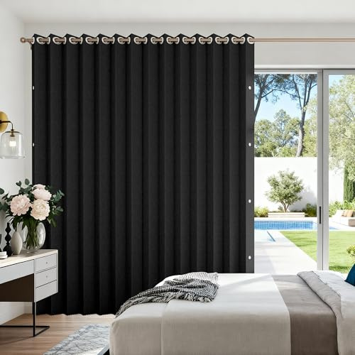HMYI Vertikale Sichtschutzblende, Gedächtnisgeschult, Plissee, vertikaler Faltenvorhang für 78 cm breite offene Abdeckung, 1 Paneel, B 100 x L 84 cm, Schwarz