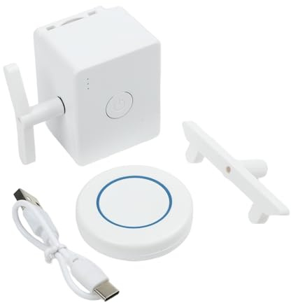 Lecreatekit Telecomando wireless per interruttore della luce, dispositivo di spegnimento automatico con portata di 30 m, nessun cablaggio richiesto, controller pigro in ABS per casa, camera da letto