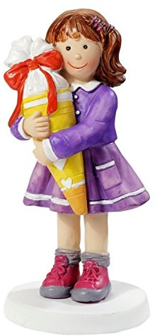 Hobbyfun Mädchen mit Schultüte 9 cm Schule Schulanfang Figur