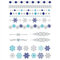 Oblique Unique® Schneeflocken Tattoo Set 42 Kindertattoos - Verschiedene Schneeflocken Herzen Tribal Motive Kinder Spielen