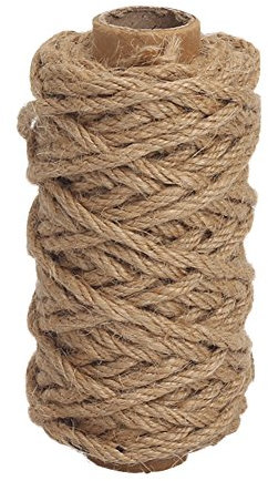 Tenn Well Starke natürliche Jute-Schnur, 4 mm dick, 180 m lang, Jute-Schnur, Rolle für Garten, Kunst und Handwerk, Heimdekoration, Verpackung