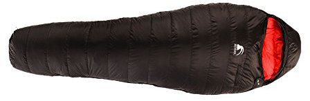 alvivo Ibex 500 Daunen (500 g) Mumienschlafsack, Farbe:schwarz/rot