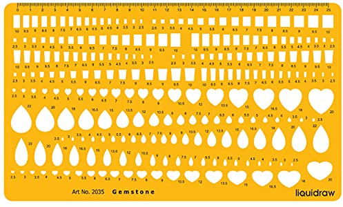 Liquidraw Schmuckdesign Vorlagen Schablone Schmuckherstellung Schablonen - Steinformen & Größen