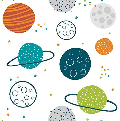 Colorful Planets Self Adhesive Wallpaper