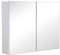 HOMCOM Armoire Murale Salle de Bain avec Miroir, 80 x 15 x 60 cm, Meuble Salle de Bain, Armoire de Toilette avec Double Portes et étagères réglables, Blanc
