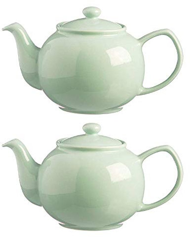 Price & Kensington Traditional Ceramic Tea Serving Teapot 6 Cup Mint (Pack of 2)