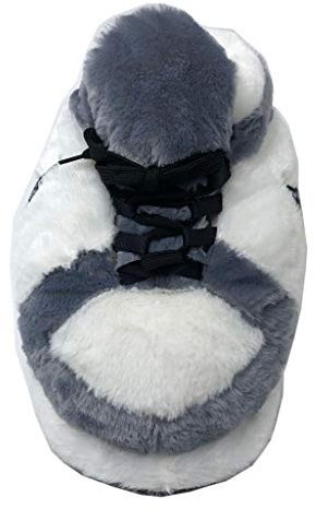 Donna / Uomo Pantofole Da Casa Carine e Calde, Scarpe Da Pane Di Grandi Dimensioni 36-44, Aderenti Per La Casa, 9.5 Grigio Bianco