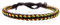 BDM Lederarmband für Damen und Herren mit den Farben der jamaikanischen Flagge. Jamaikanisches Armband.