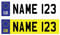 Pack of 2 GB Kids Number Plates for Ride On (140 x 35 mm) Self Adhesive Waterproof Personalised Number Plates Stickers for Children Electric Car Packwith®