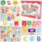 Toyland® Cocomelon Puzzles aus Holz mit Lochplatte, 3 Stück, Lernpuzzle für Kinder, Spielzeug für Kleinkinder – Alter 18 m +