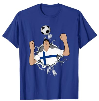 Finnland Fußball Fans Trikot | Suomi Fans Finnischer Fußball T-Shirt