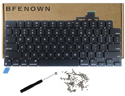 Bfenown Teclado de repuesto para MacBook Air M2 Retina de 13.6 pulgadas A2681 2022 año portátil