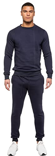 BRAND KRUZE Mens Crew Neck Jumper Long Sleeve Pullover Tracksuit Set Sweatshirt and Joggers