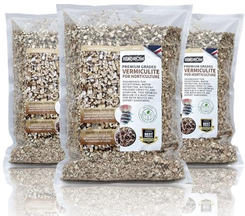 UK GROW 100% Pure Vermiculite - Bag - Improves Soil Aeration and Drainage - Ideal for Seed Starting, Repotting, and Composting (1L)