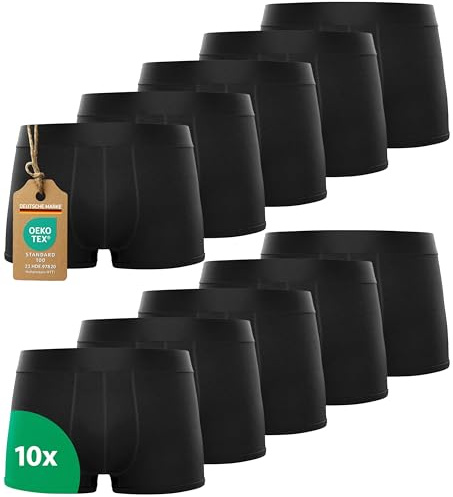 Kemes Boxershorts Herren Baumwolle 10er Pack Ohne kratzenden Zettel Unterhosen Männer Unterwäsche(Gr. S - 4XL)