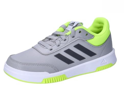 adidas Unisex Kids Tensaur Sport Training Lace Shoes, Grey Two/Grey Five/Lucid Lemon, 5 UK